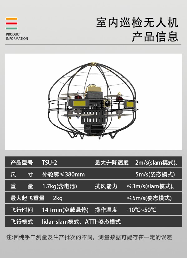 室內(nèi)巡檢無(wú)人機(jī)TSU-2型(圖2)